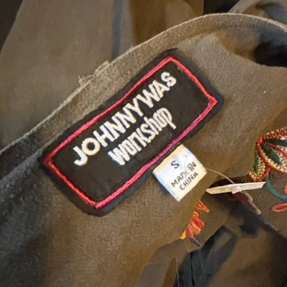 Johnny Was Suede Embroidered Boho Duster - Picture 5 of 9